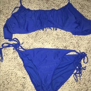 *** 5 for $20 item --cute blue bikini with fringes